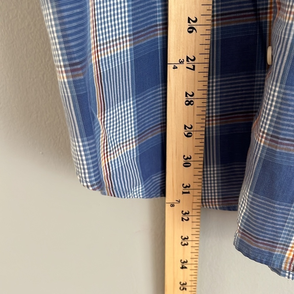 Peter Millar Men’s Blue and White Casual Short Sleeve Button Down Shirt Medium - Picture 8 of 9